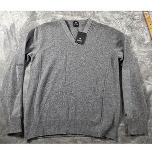 Andrea Fenzi Sweater Mens (It Sz 50/ US Small) Merino Wool Elbow Patch Italy NWT